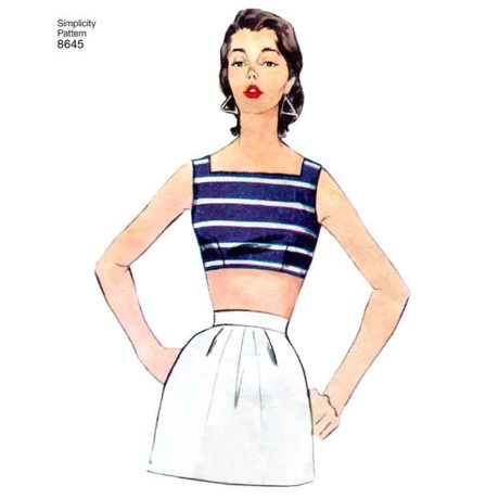 Simplicity 8645 Womens Vintage Tops