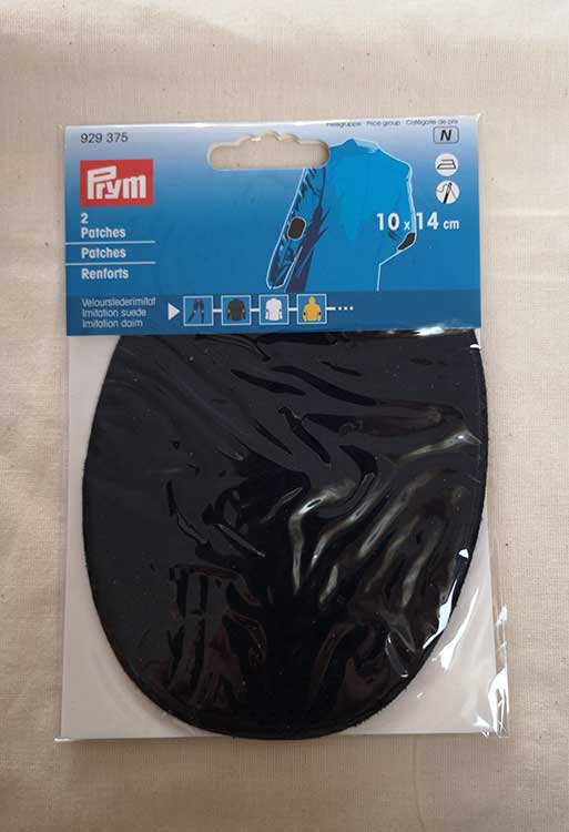 PRYM Patch en nylon - autocollant, 2 pièces de 6,5 x 14 cm (noir
