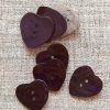 Heart-shaped shell buttons