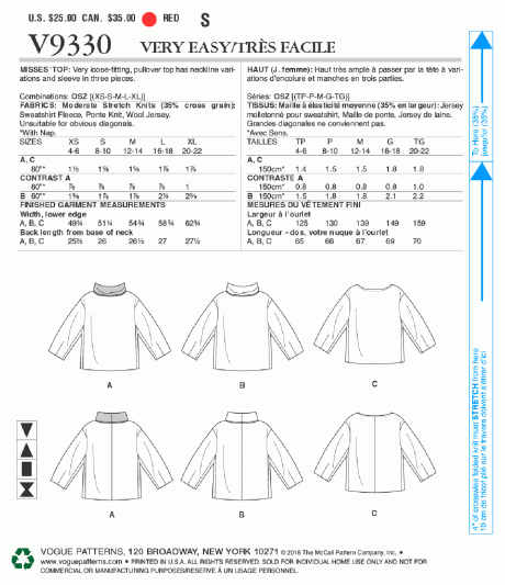 V9330 Misses' Top