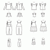 S9661 Children's Knit Tops, Overalls, and Jumper and Doll Clothes for 18" Doll