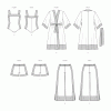 M8412 Women's Bodysuit, Robe, Shorts and Pants
