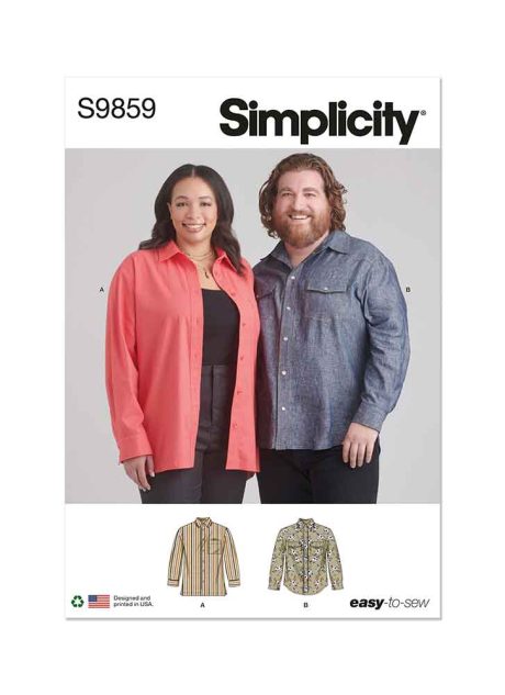 S9859 Plus Size Unisex Shirts