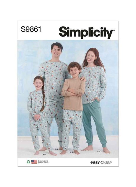 S9861 Children's, Teens' and Adults' Knit Loungewear