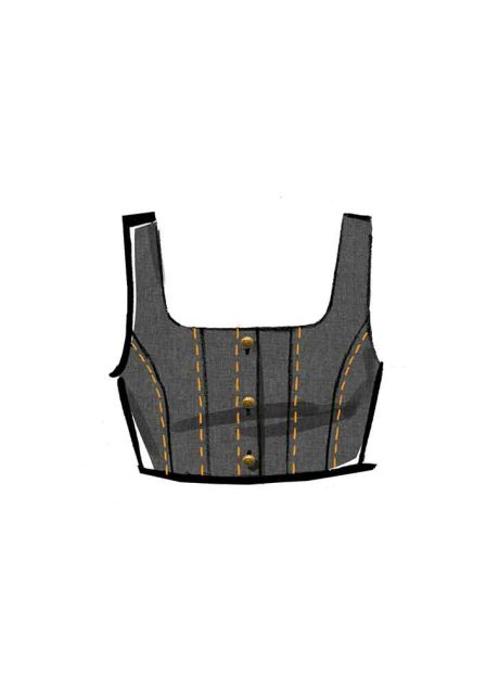 M8478 Misses' Corset Tops