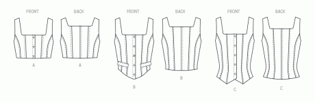 M8478 Misses' Corset Tops