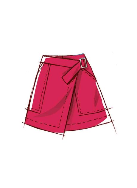 M8479 Misses' Wrap Skirts