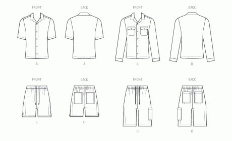 M8486 Men's Shirts and Shorts