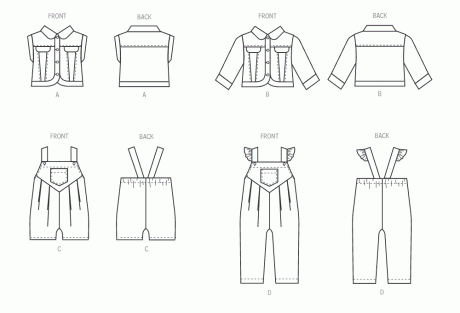 M8487 Infants' Vest, Jacket and Overalls