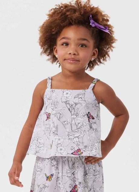 M8488 Toddlers' Knit Tops, Shorts and Pants