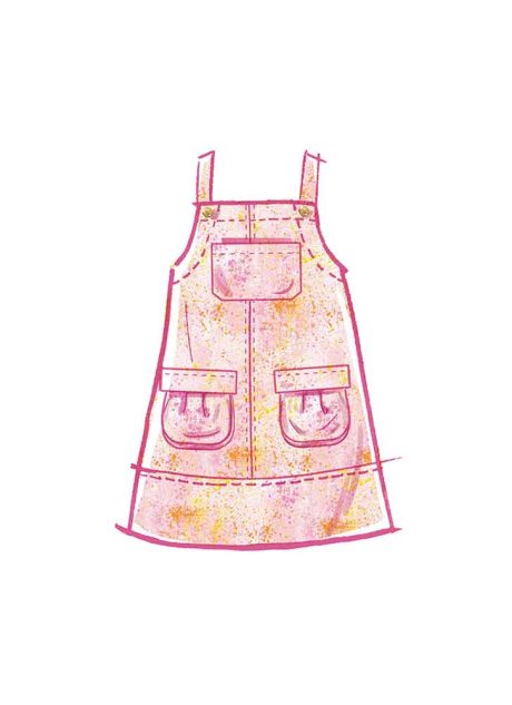 M8489 Children's and Girls' Pinafore and Overalls