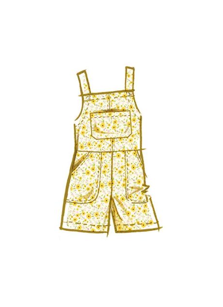 M8489 Children's and Girls' Pinafore and Overalls