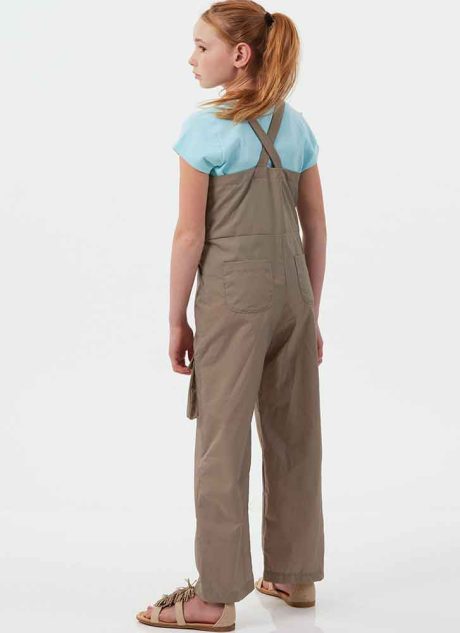 M8489 Children's and Girls' Pinafore and Overalls