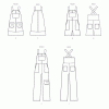 M8489 Children's and Girls' Pinafore and Overalls