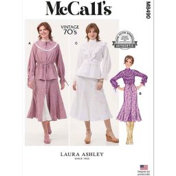 M8490 Misses' Tops, Skirt and Petticoat by Laura Ashley