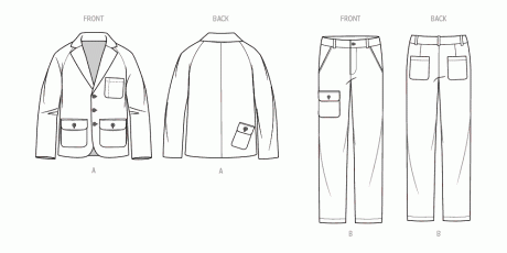 ME2075 Men's Jacket and Pants by Donny Q