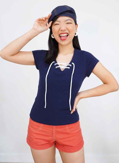 ME2078 Misses' Knit Tops  by Gwen Heng