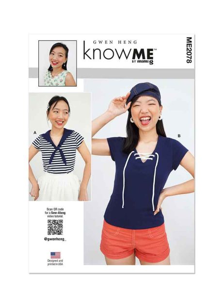 ME2078 Misses' Knit Tops  by Gwen Heng