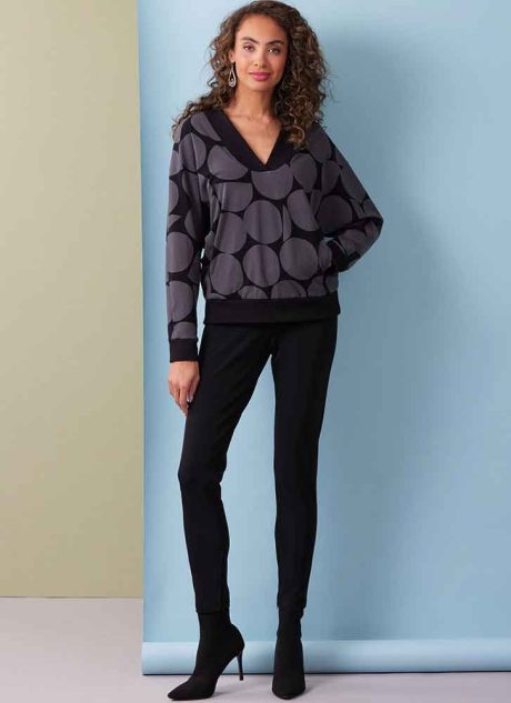 B6996 Misses' Knit Tops by Palmer/Pletsch