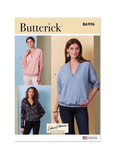 B6996 Misses' Knit Tops by Palmer/Pletsch