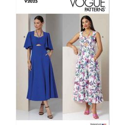 V2025 Misses' Dress with Sleeve Variations