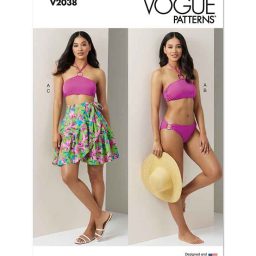 V2038 Misses' Bikini and Sarong
