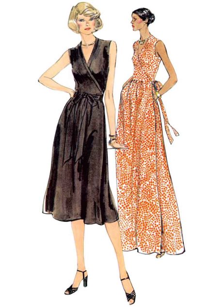 V2040 Misses' Front Wrap Dresses by Diane von Furstenberg