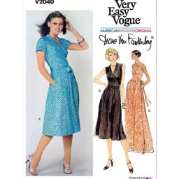 V2040 Misses' Front Wrap Dresses by Diane von Furstenberg