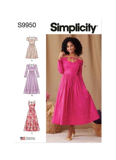 S9950 Misses' Dress with Sleeve and Length Variations