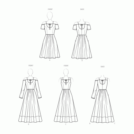 S9950 Misses' Dress with Sleeve and Length Variations