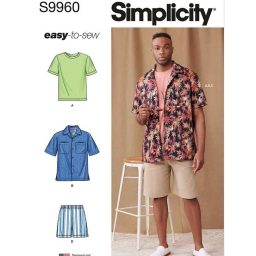 S9960 Men's Knit T-Shirt, Shirt and Shorts