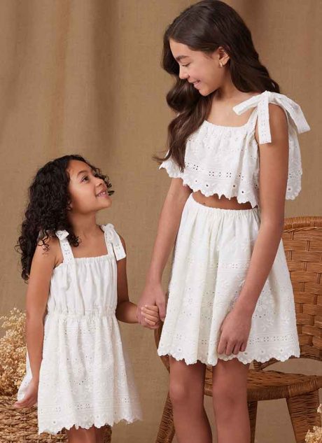 S9963 Children's and Girls Tops, Skirts, and Dresses