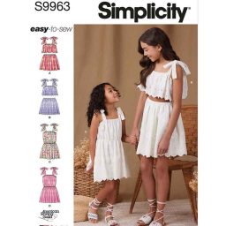 S9963 Children's and Girls Tops, Skirts, and Dresses