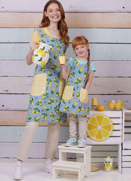 S9969 Children's and Misses' Reversible Aprons