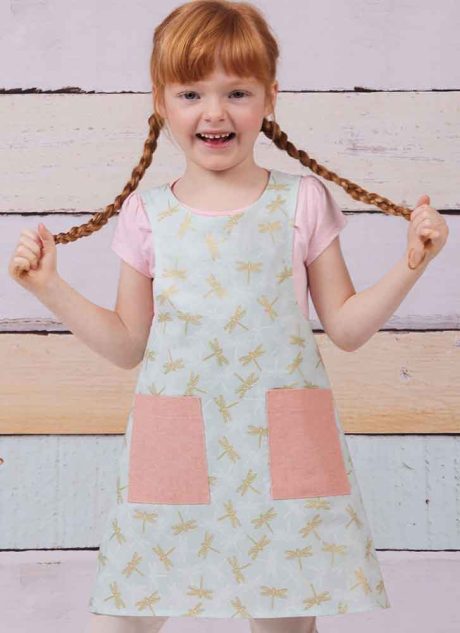 S9969 Children's and Misses' Reversible Aprons