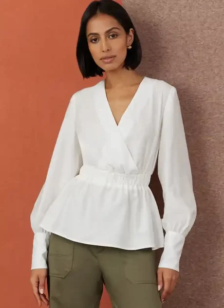 S3004 Misses' Top with Sleeve Variations