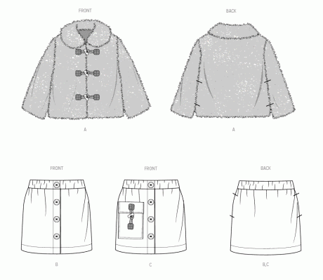 S3014 Children's Jacket and Skirts