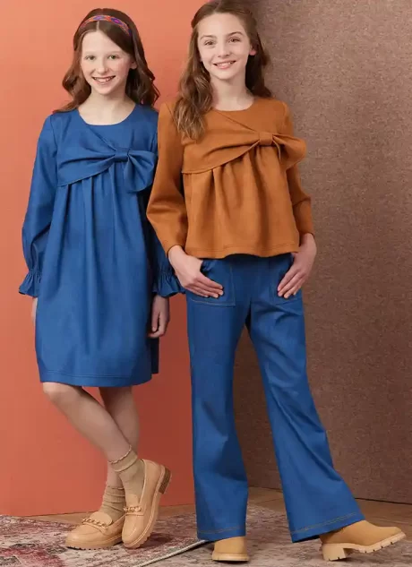 S3015 Girls' Top, Dress and Pants