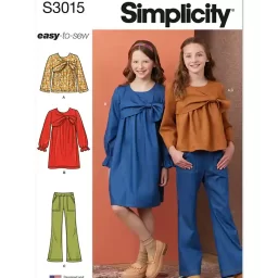 S3015 Girls' Top, Dress and Pants