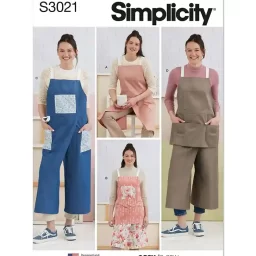 S3021 Misses' Aprons and Pant Aprons