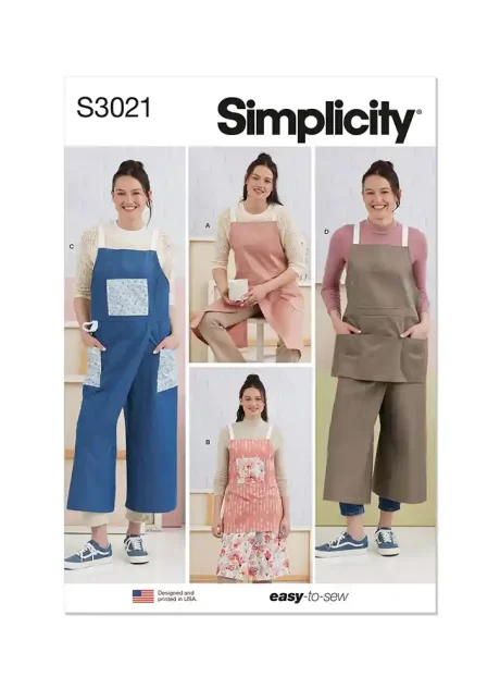 S3021 Misses' Aprons and Pant Aprons