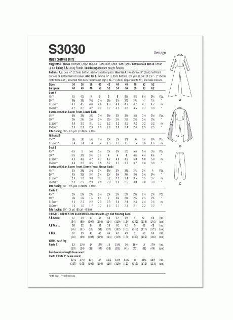 S3030 Men's Costume Suits