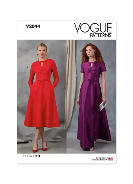 V2044 Misses' Dress with Sleeve and Length Variations