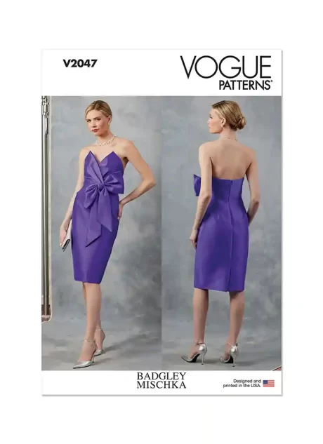 V2047 Misses' Evening Dress by Badgley Mischka