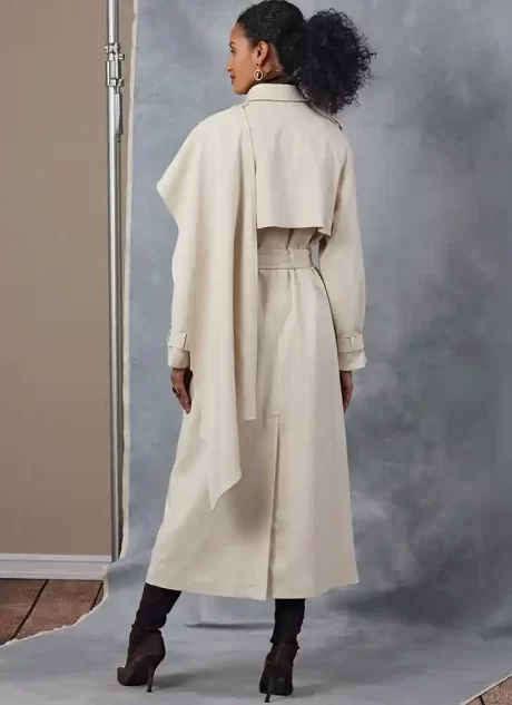 V2055 Misses' Trench Coats and Belt