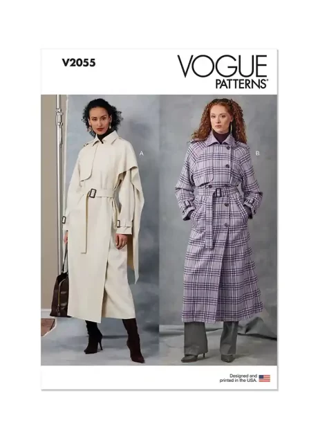 V2055 Misses' Trench Coats and Belt