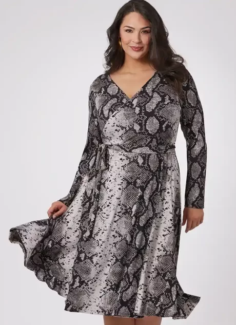 V2060 Misses' Wrap Dress Worn Forward or Backward by Diane Von Furstenberg