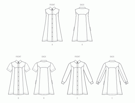 M8508 Misses' Dress with Sleeve Variations