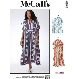 M8516 Misses' Caftan in Two Lengths