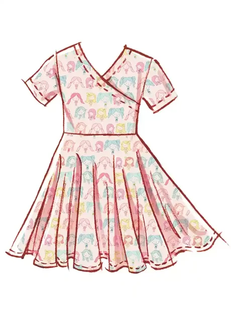 M8520 Children's and Girls' Knit Dresses